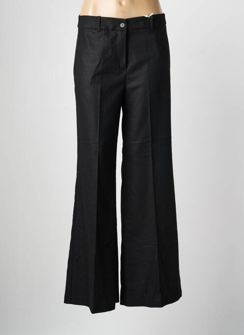 Pantalon large fermeture zippée sous rabat boutonné taille haute noir CIVICO 1 femme
