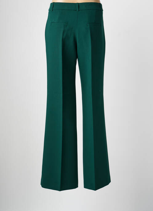 Pantalon flare taille à pinces taille haute vert ANGELA DAVIS femme