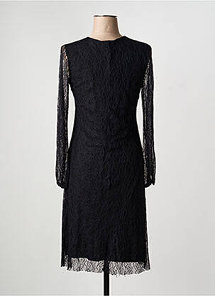 Robe mi-longue manches longues manches longues noir EMA BLUE'S femme