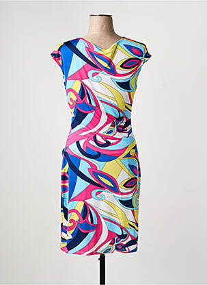 Robe courte sans manche sans manche bleu LADY LOL femme
