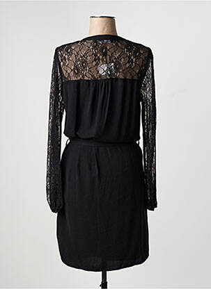 Robe mi-longue manches longues manches longues noir EMA BLUE'S femme
