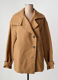 Manteau court coupe droite sans capuche marron BRANDTEX femme