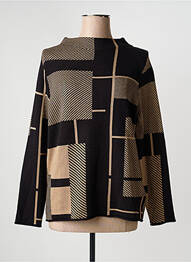 Pull col bateau manches longues noir SIGNATURE femme