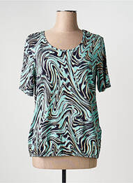T-shirt imprimé fantaisie manches courtes bleu SIGNATURE femme