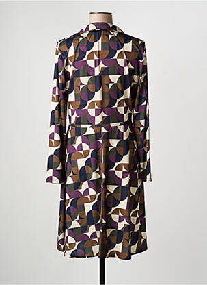 Robe mi-longue manches longues manches longues violet FILLE A SUIVRE femme