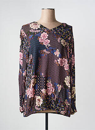 Blouse imprimé fantaisie manches longues rose CISO femme