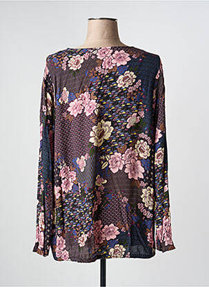 Blouse imprimé fantaisie manches longues rose CISO femme