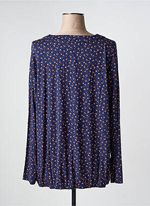 T-shirt imprimé fantaisie manches longues bleu SIGNATURE femme