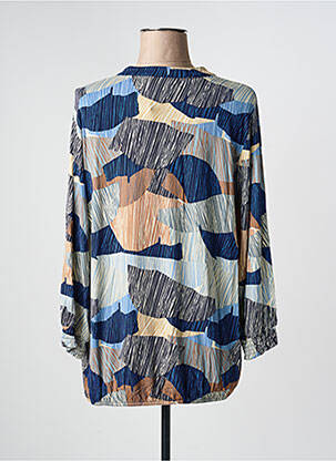 Top stretch manches longues bleu SIGNATURE femme