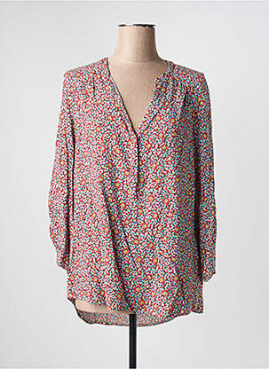 Blouse manches 3/4 manches 3/4 rouge EMA BLUE'S femme