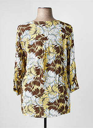 Blouse imprimé fleurs manches 3/4 marron CISO femme