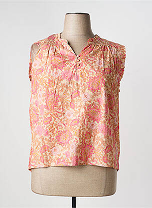 Blouse manches courtes manches courtes rose BRANDTEX femme