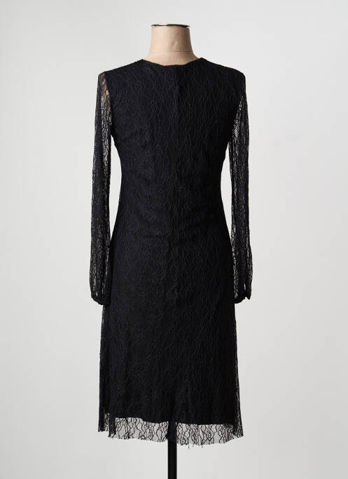 Robe mi-longue manches longues manches longues noir EMA BLUE'S femme
