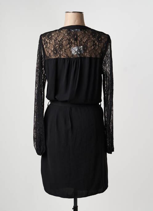 Robe mi-longue manches longues manches longues noir EMA BLUE'S femme
