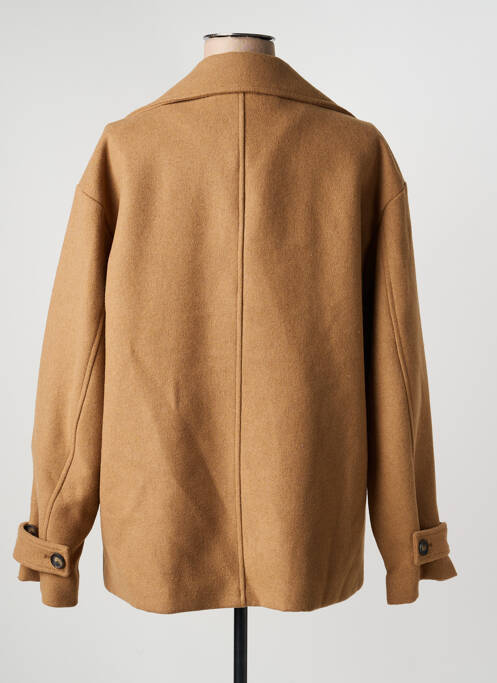 Manteau court coupe droite sans capuche marron BRANDTEX femme
