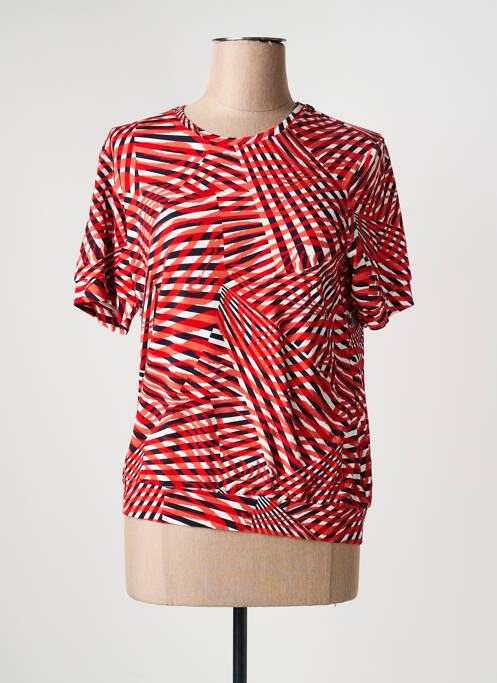 T-shirt stretch manches courtes rouge BRANDTEX femme