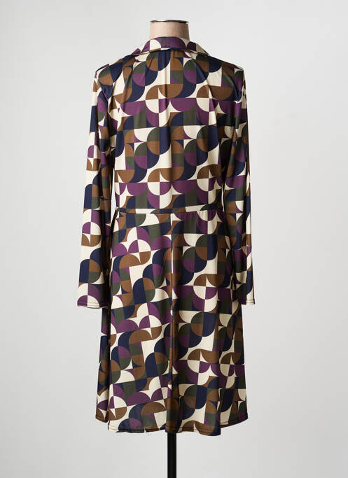 Robe mi-longue manches longues manches longues violet FILLE A SUIVRE femme
