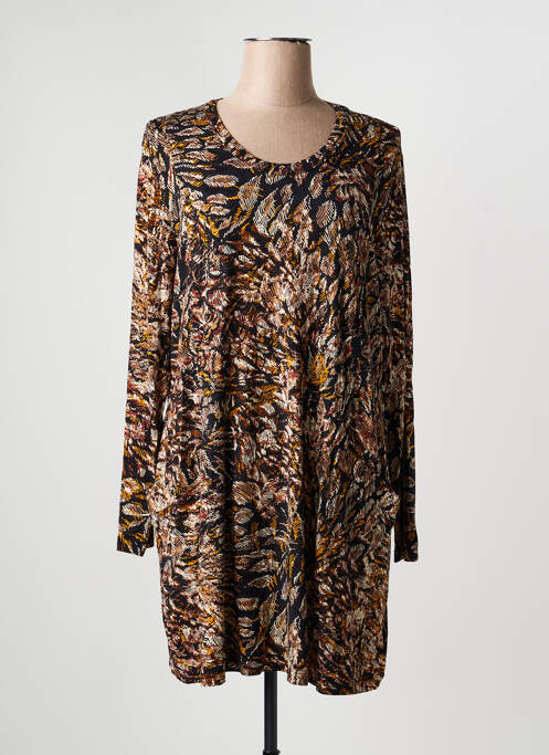 Robe courte manches longues manches longues noir SIGNATURE femme