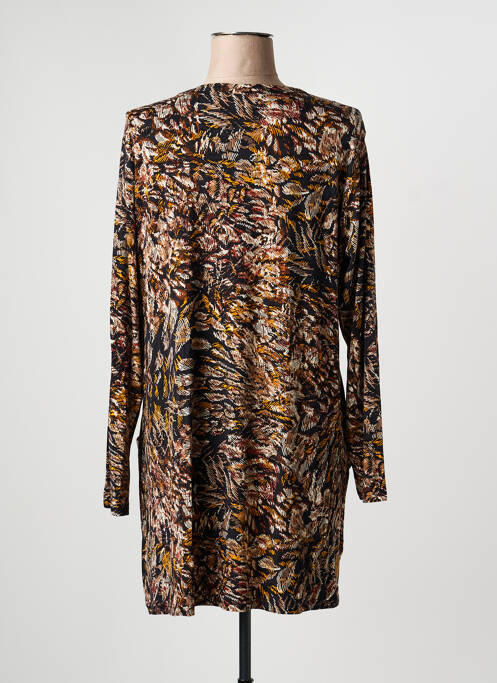 Robe courte manches longues manches longues noir SIGNATURE femme