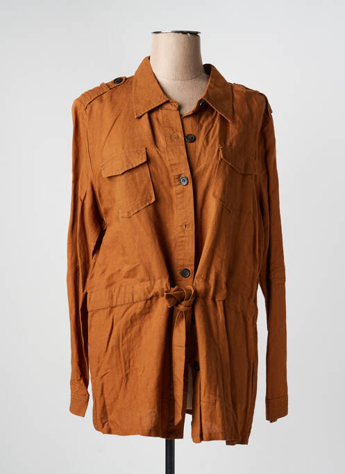Veste casual col chemisier orange BRANDTEX femme