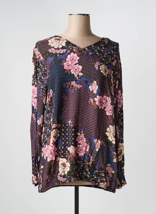Blouse imprimé fantaisie manches longues rose CISO femme
