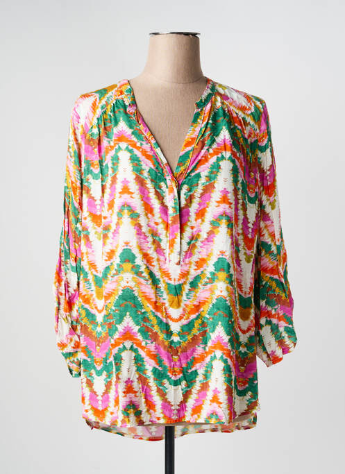Blouse manches 3/4 manches 3/4 orange EMABLUES femme
