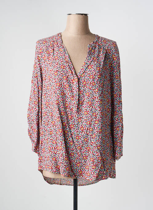 Blouse manches 3/4 manches 3/4 rouge EMA BLUE'S femme