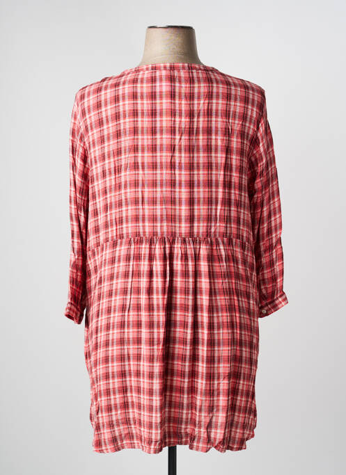 Tunique manches longues tissage crêpe rose CISO femme