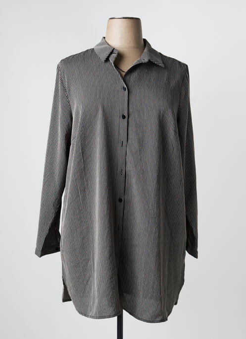 Tunique manches longues col chemisier noir CISO femme