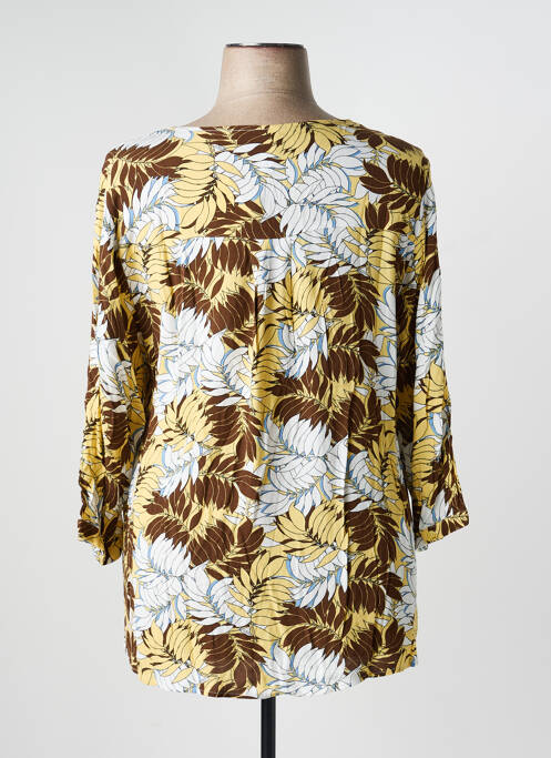 Blouse imprimé fleurs manches 3/4 marron CISO femme