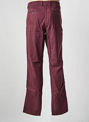 Pantalon chino tissage popeline taille normale violet EDEN PARK homme
