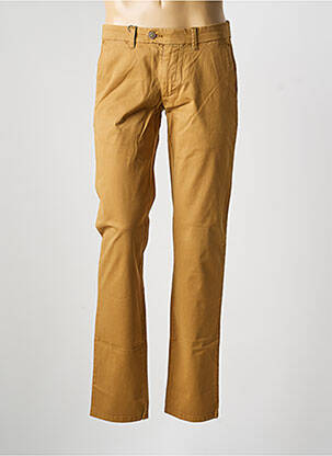 Pantalon chino tissage popeline taille normale marron FYNCH-HATTON homme