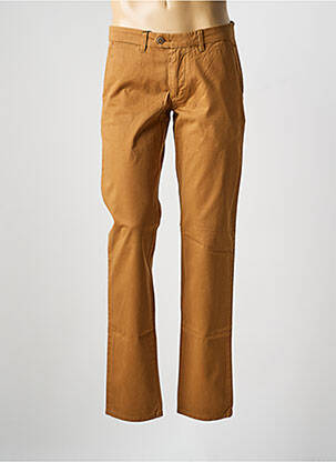 Pantalon chino tissage popeline taille normale marron FYNCH-HATTON homme