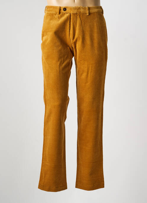 Pantalon chino fermeture zippée sous rabat avec crochet taille normale jaune BUGATTI homme