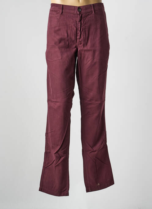 Pantalon chino tissage popeline taille normale violet EDEN PARK homme