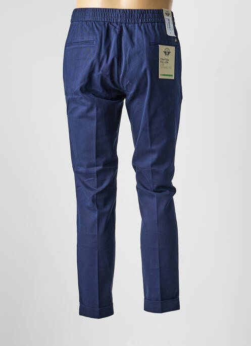 Pantalon chino fermeture zippée sous rabat avec crochet taille normale bleu DOCKERS homme