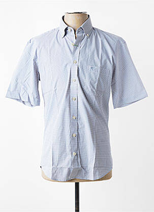 Chemise manches courtes poches bleu FYNCH-HATTON homme