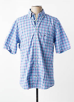 Chemise manches courtes poches bleu FYNCH-HATTON homme