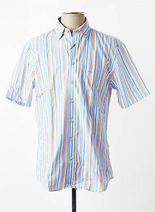 Chemise manches courtes poches bleu FYNCH-HATTON homme
