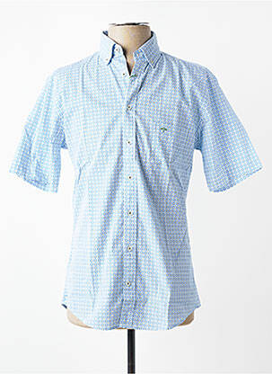 Chemise manches courtes poches bleu FYNCH-HATTON homme
