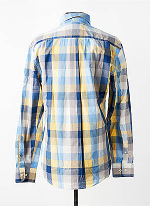 Chemise manches longues imprimé carreaux bleu FYNCH-HATTON homme