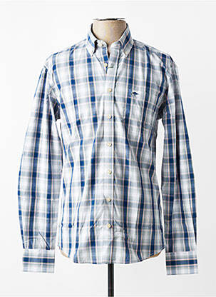 Chemise manches longues imprimé écossais bleu FYNCH-HATTON homme