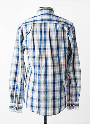 Chemise manches longues imprimé écossais bleu FYNCH-HATTON homme