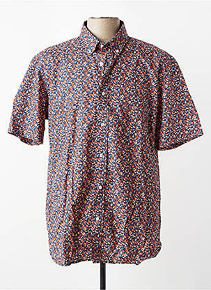 Chemise manches courtes poches bleu EDEN PARK homme
