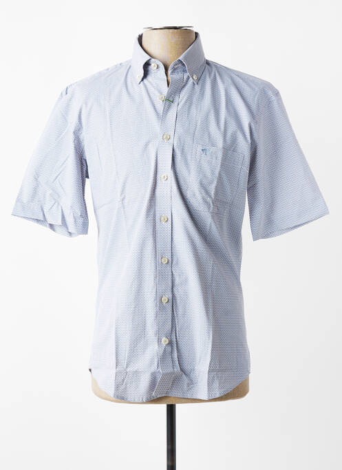 Chemise manches courtes poches bleu FYNCH-HATTON homme