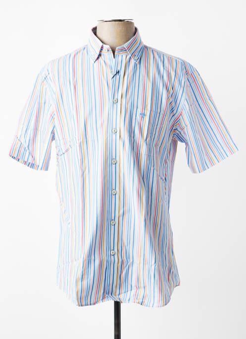 Chemise manches courtes poches bleu FYNCH-HATTON homme