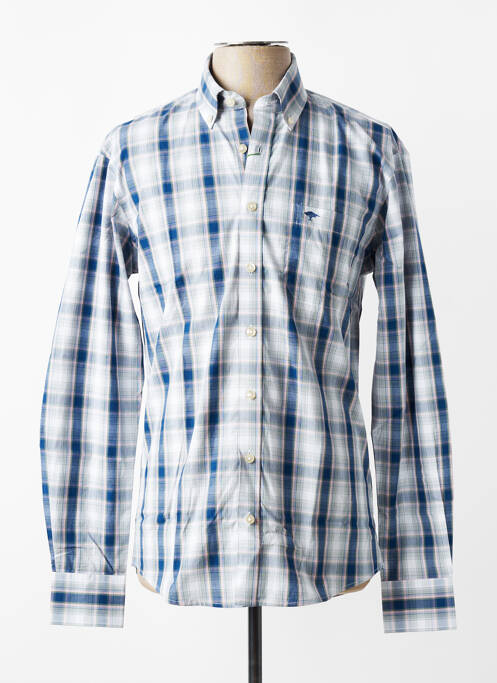 Chemise manches longues imprimé écossais bleu FYNCH-HATTON homme
