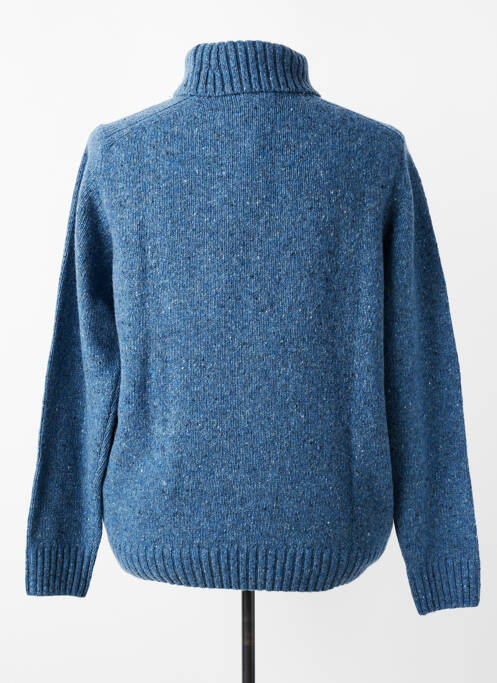 Pull col roulé stretch manches longues bleu FYNCH-HATTON homme