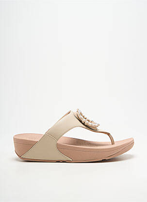 Tongs bout ouvert talon de 4 à 6cm beige FITFLOP femme