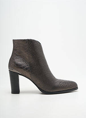 Bottines/boots bout pointu talon de 7 à 9cm argent ADIGE femme